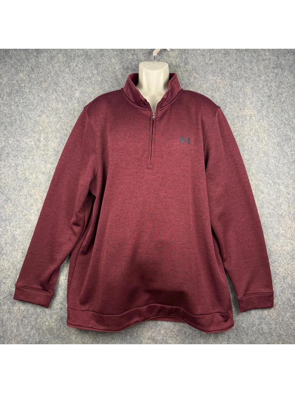 Under Armour Golf ColdGear Storm 1/4 Zip Loose Pullover Burgundy 3XLT Tall 151